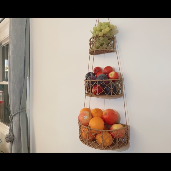 3 tier wall hanging baskets fruit baskets
